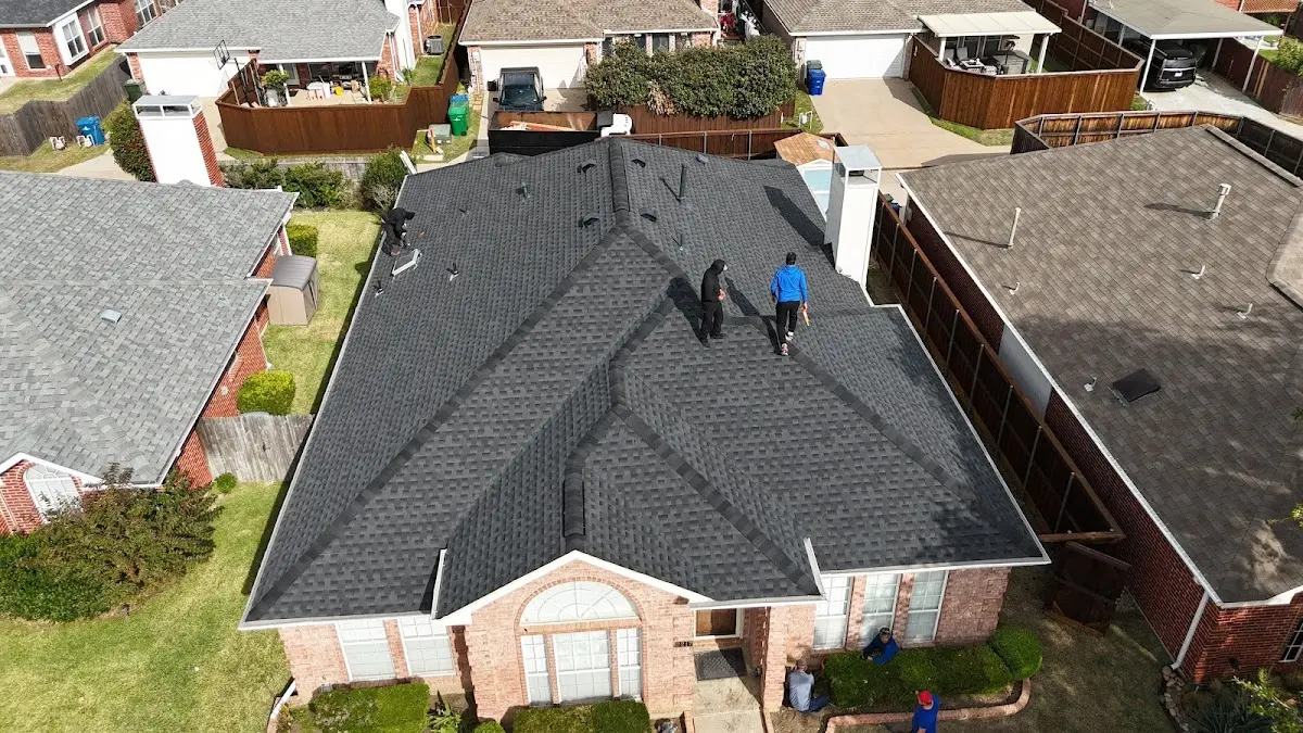 Slate & Tile Roof Repair work in progress on a Delano property